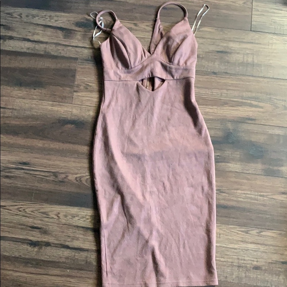 Purple suede dress